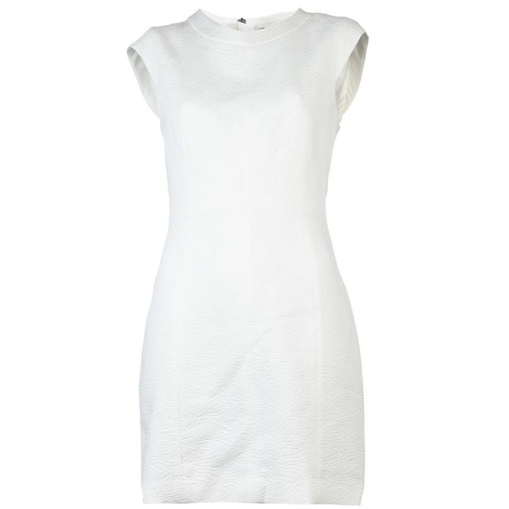Theory White Jacquard Cap Sleeve Dress US 10 New with Tag, $295+ taxes